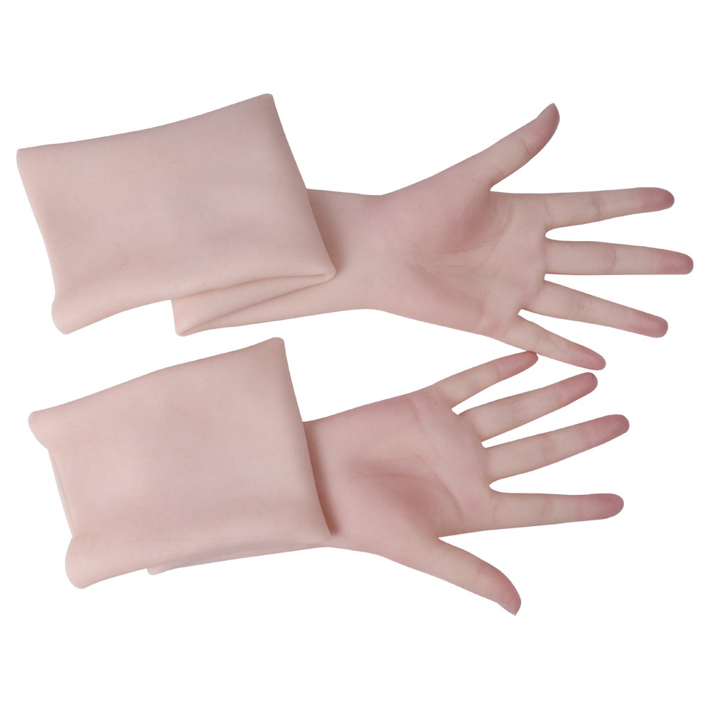 Silicone Female Gloves High Simulation For Crossdresser Cover Scars Skin texture