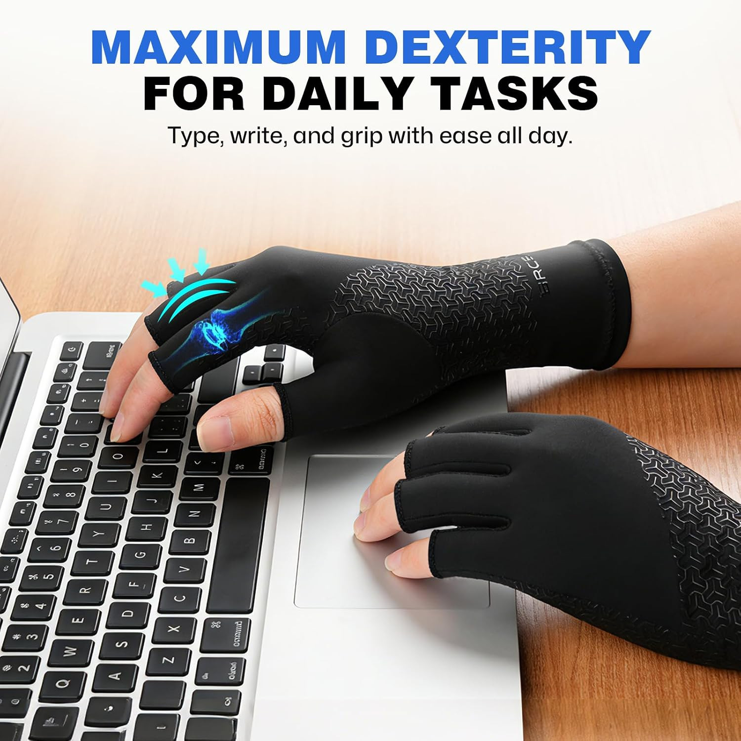 Arthritis Gloves for Women Men, Fingerless Compression Gloves – S | 23% LYCRA Fi