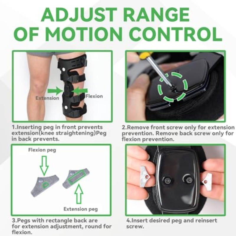 Orthomen Lateral Unloader Knee Brace for Osteoarthritis & Bone on Bone Pain, Adj