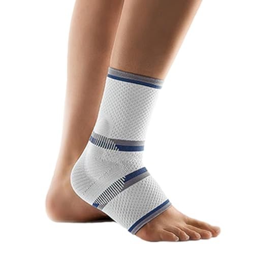 Compression Ankle Brace XX-Large Silver Silicone Pads Sprains Arthritis