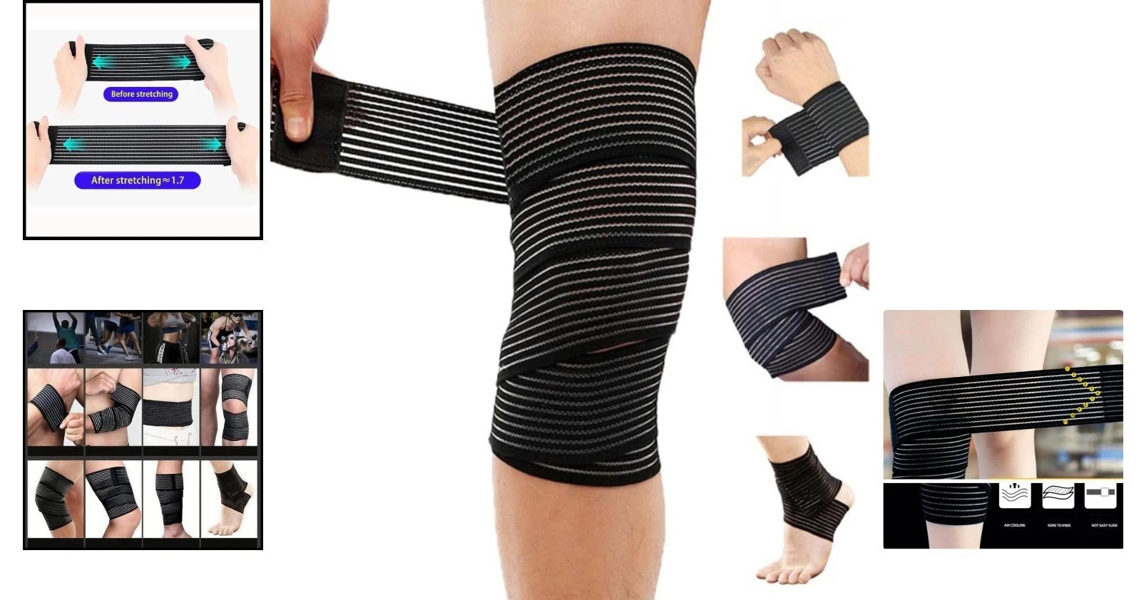 Elastic Knee Wrap – Optimal Compression for Sports & Injury Prevention