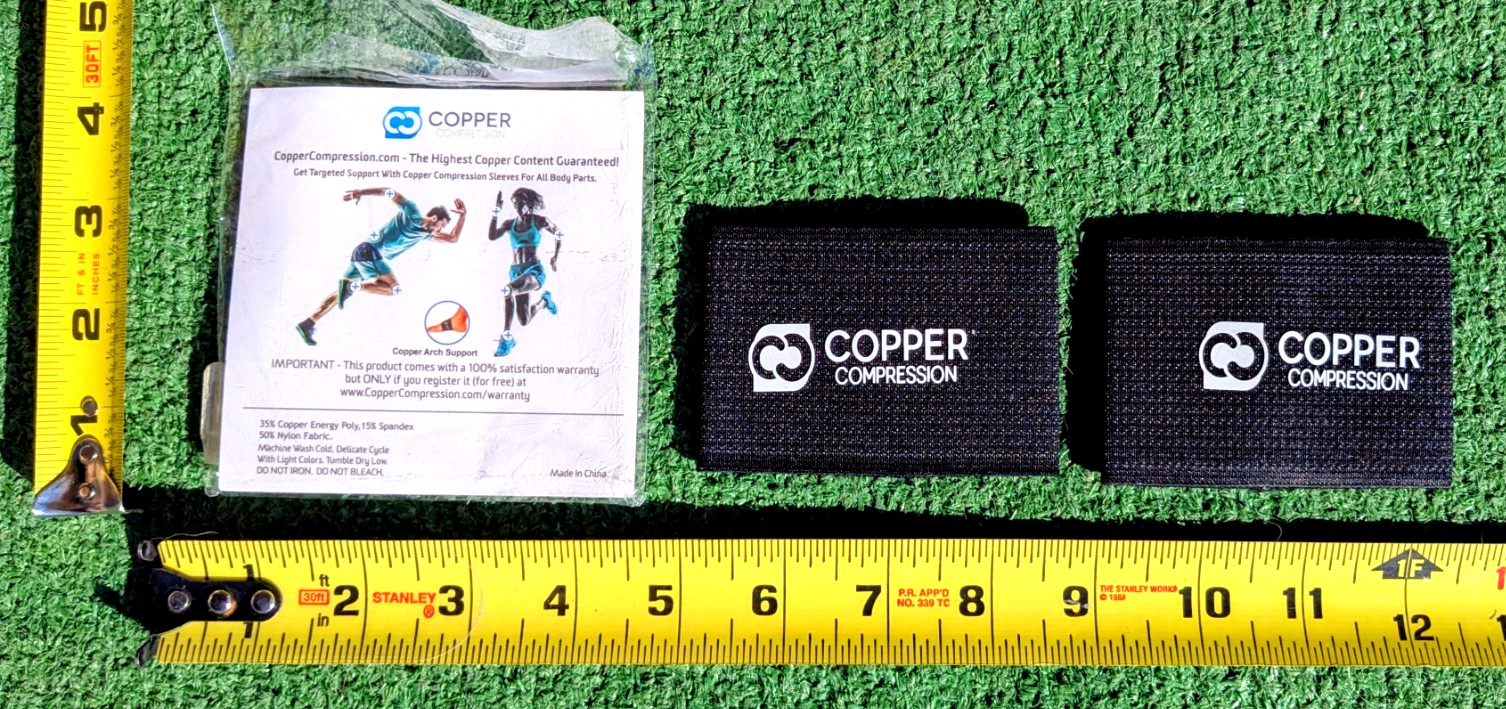 Copper Targeted Compression Padded Foot Arch Unisex Support Sleeves Pair Set NIP