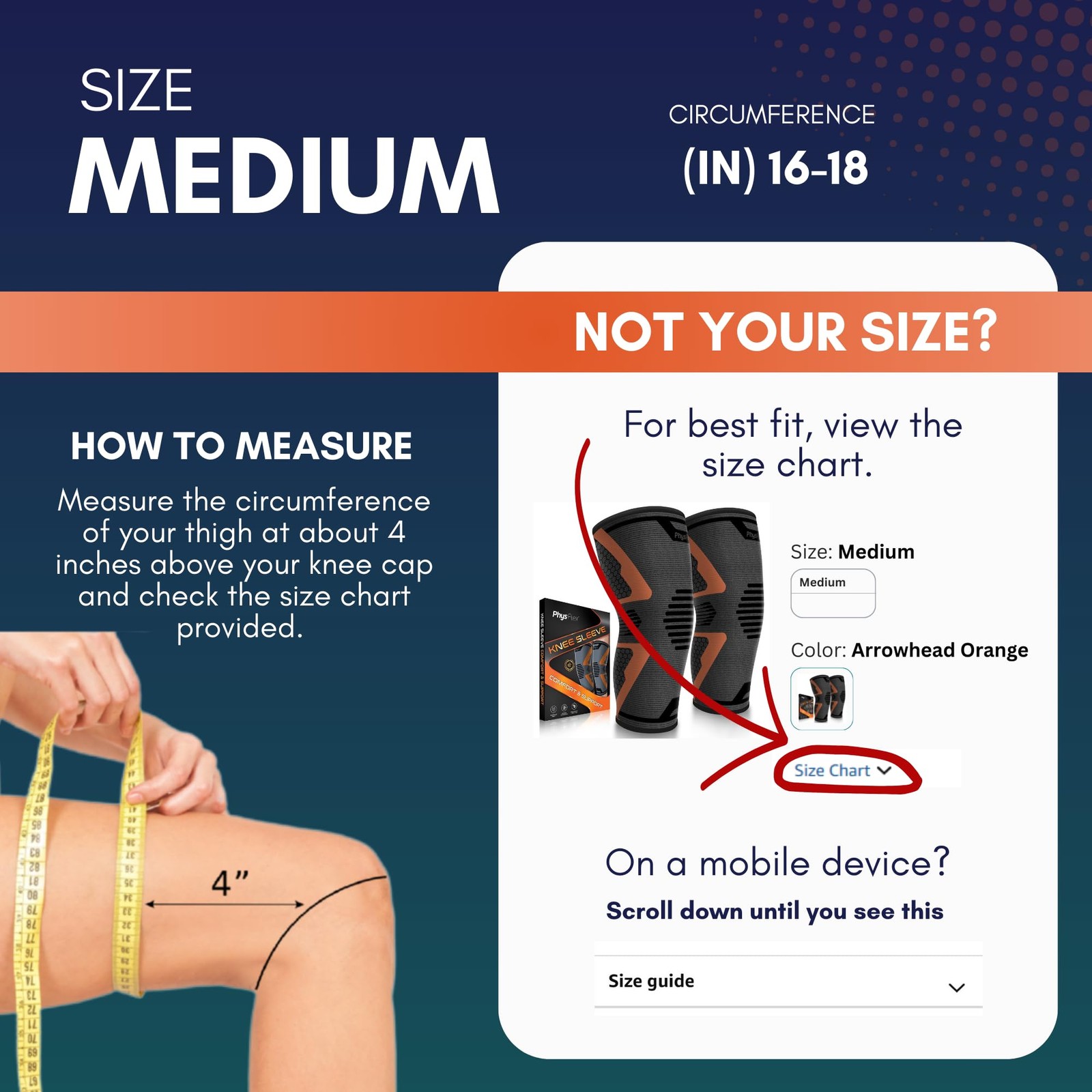 Knee Brace for Pain Relief Knee Compression Sleeves for Men and Women Suppo…