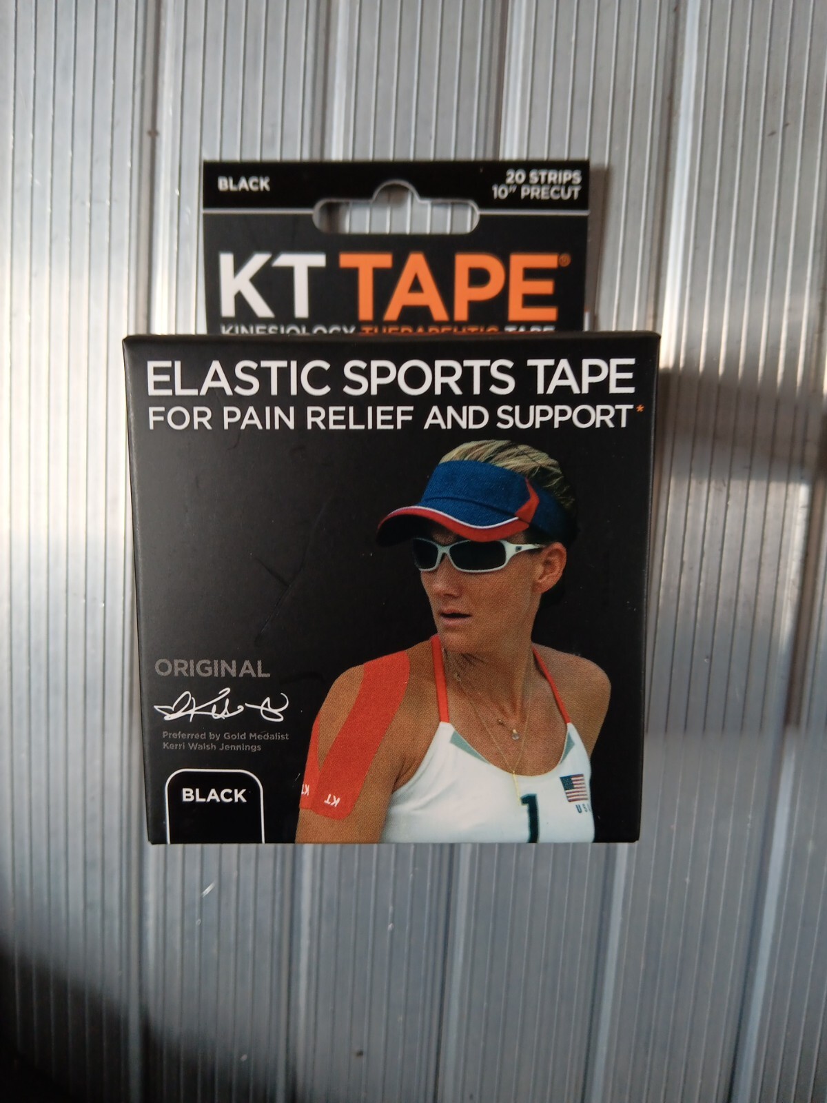 4 Pc KT TAPE Original Cotton Elastic Kinesiology Tape Black 10 inch 20ct (L34)
