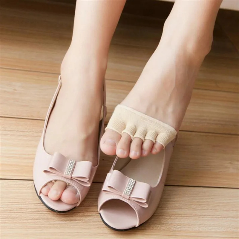 Invisible Five Toes Forefoot Pads for Women High Heel Soft Shoe Insole Half Sock