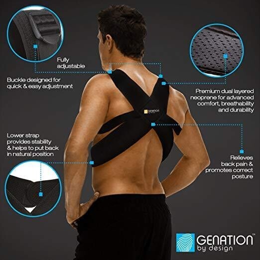 Premium Posture Support Unisex Posture Corrector For Women Men REGULAR One Size