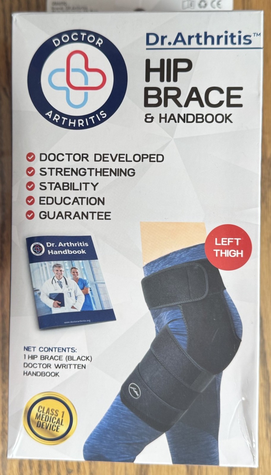 Dr. Arthritis ~ Hip Brace & Handbook ~ Left Thigh ~ Size S/M ~ Brand New