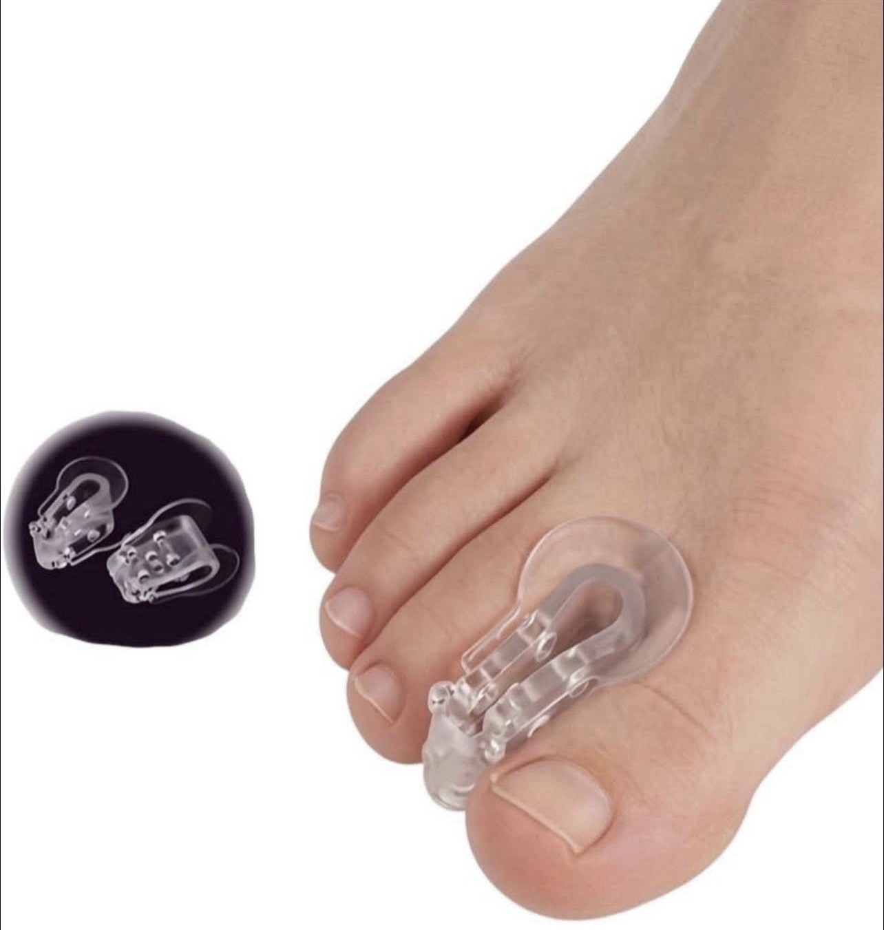 Adjustable Gel Toe Separator, Clear, Bursitis, Overlapping Toes, Hammer Toe