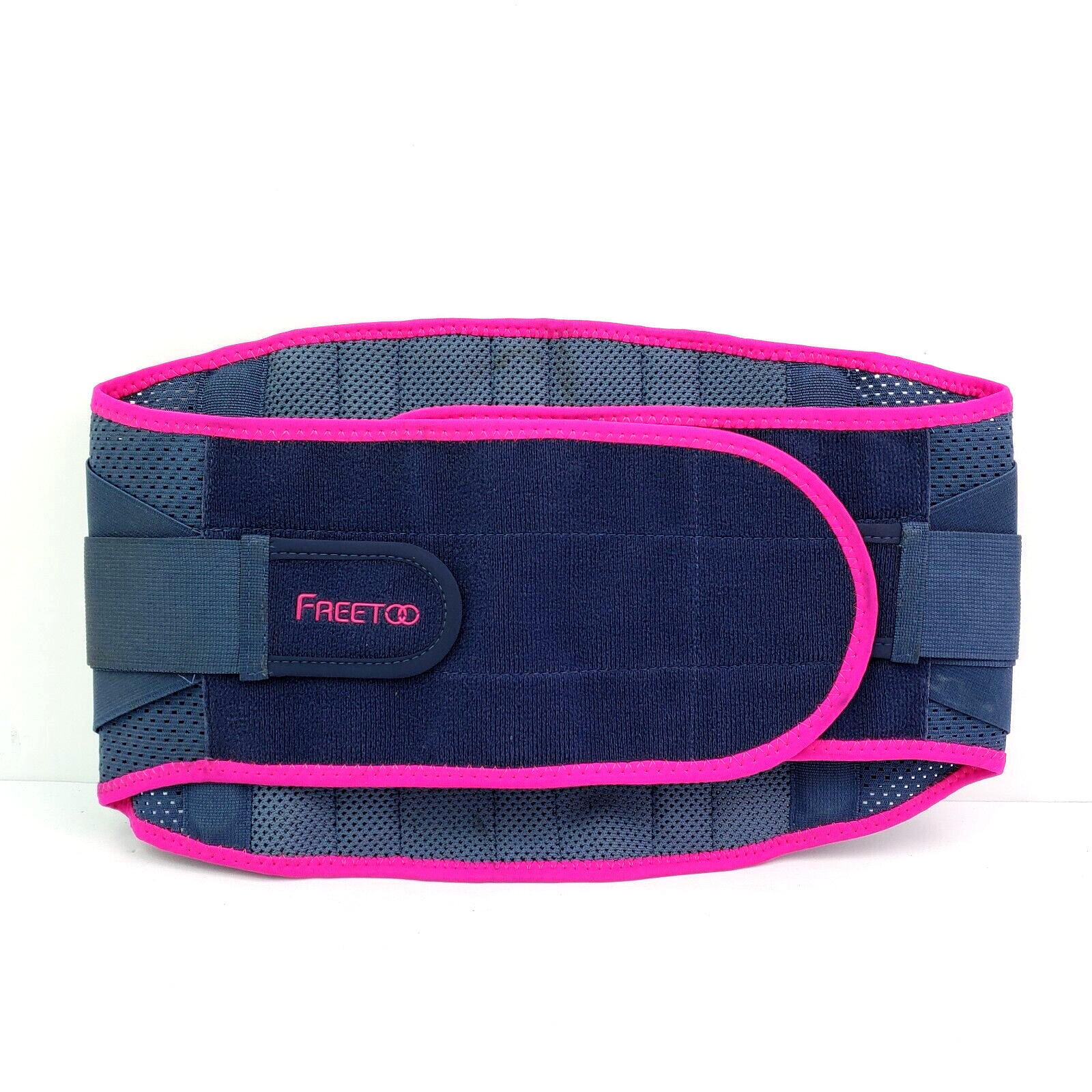 Freetoo Womens Size S Gray Pink Knitted Back Support Belt Back Brace