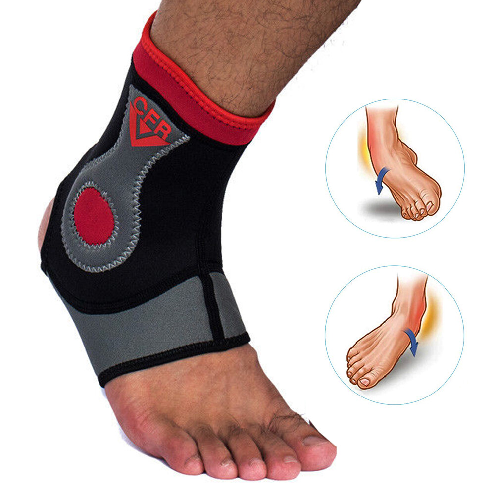 Ankle Foot Compression Wrap Sleeve Bandage Brace Support Sport Pain Protection @