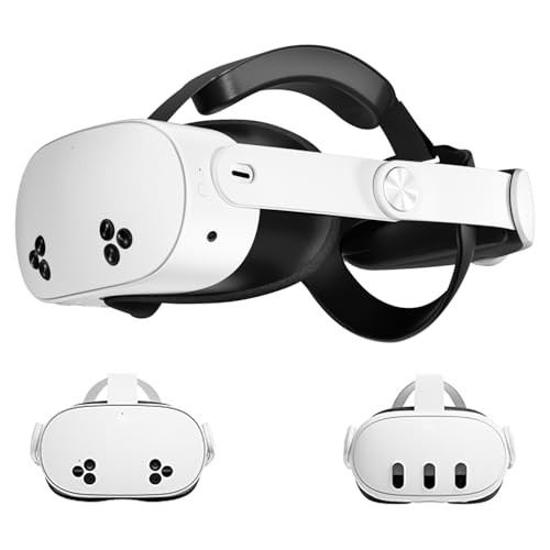 SAQICO COMFORT HEAD STRAP FOR META QUEST 3S AND QUEST 3 – WHITE AND BLACK