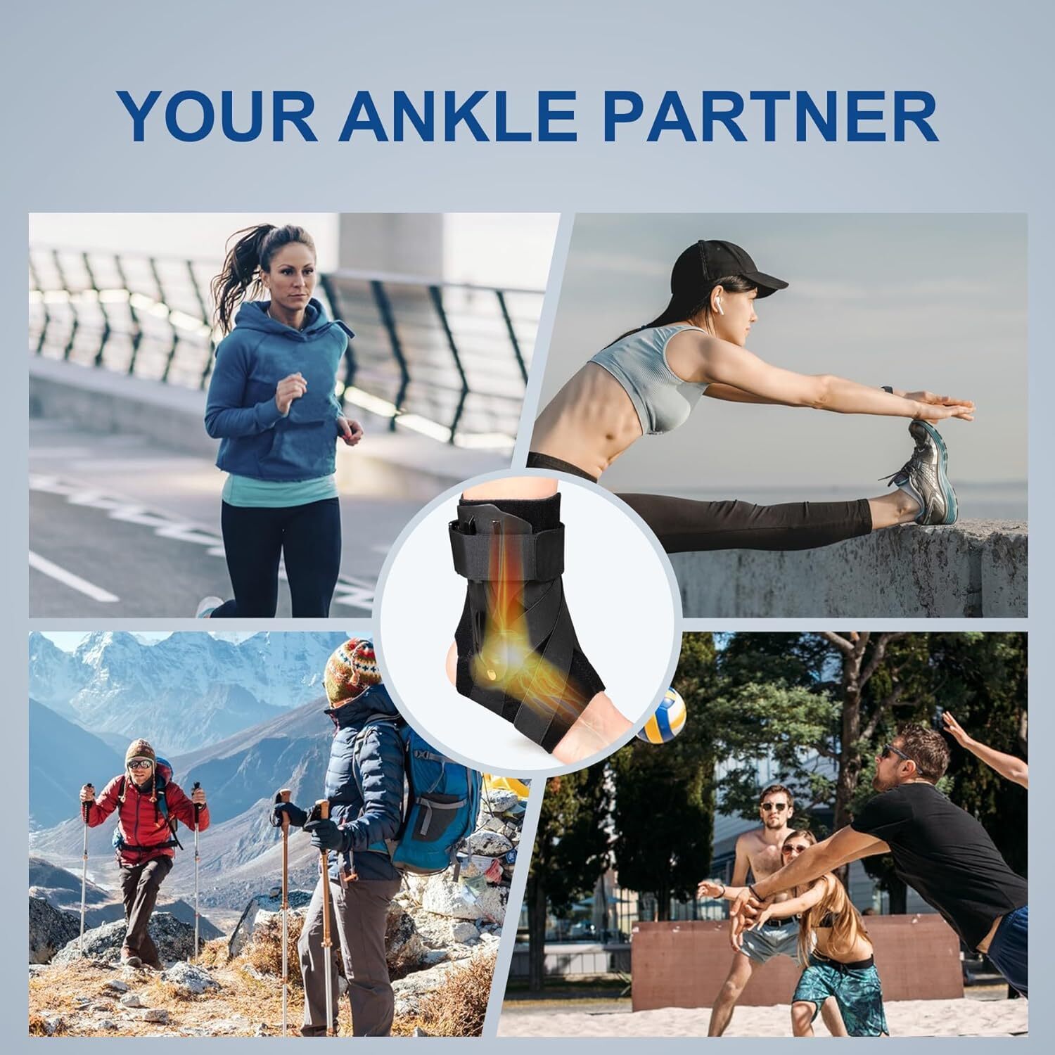 Ankle Brace with Protective Guards Ankle Support Ankle Sprains for Men Women