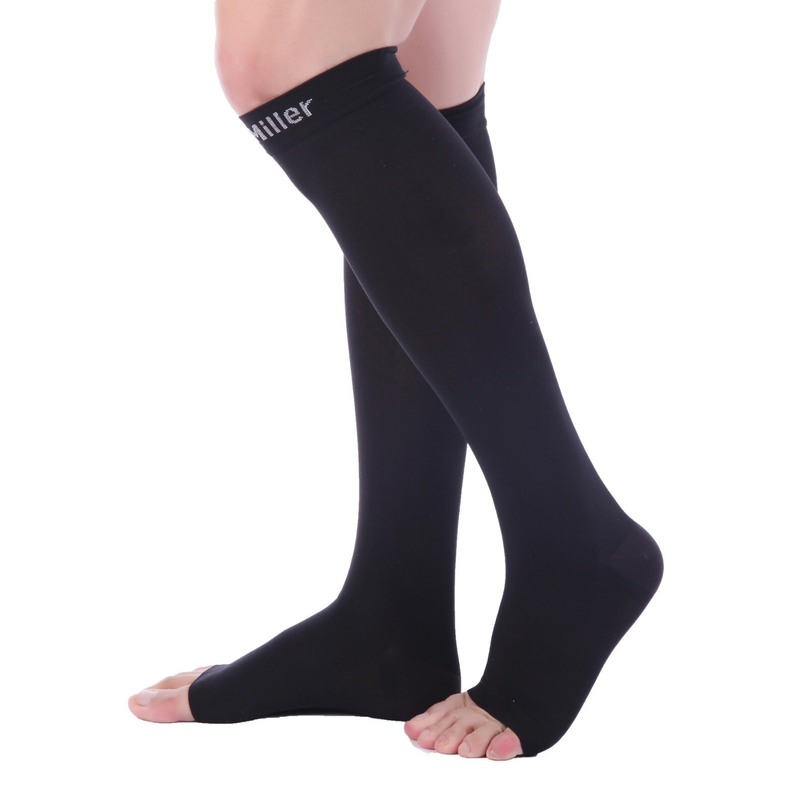 Doc Miller Open Toe Socks Compression Stockings 2030mmHg Sleeves Varicose Pain