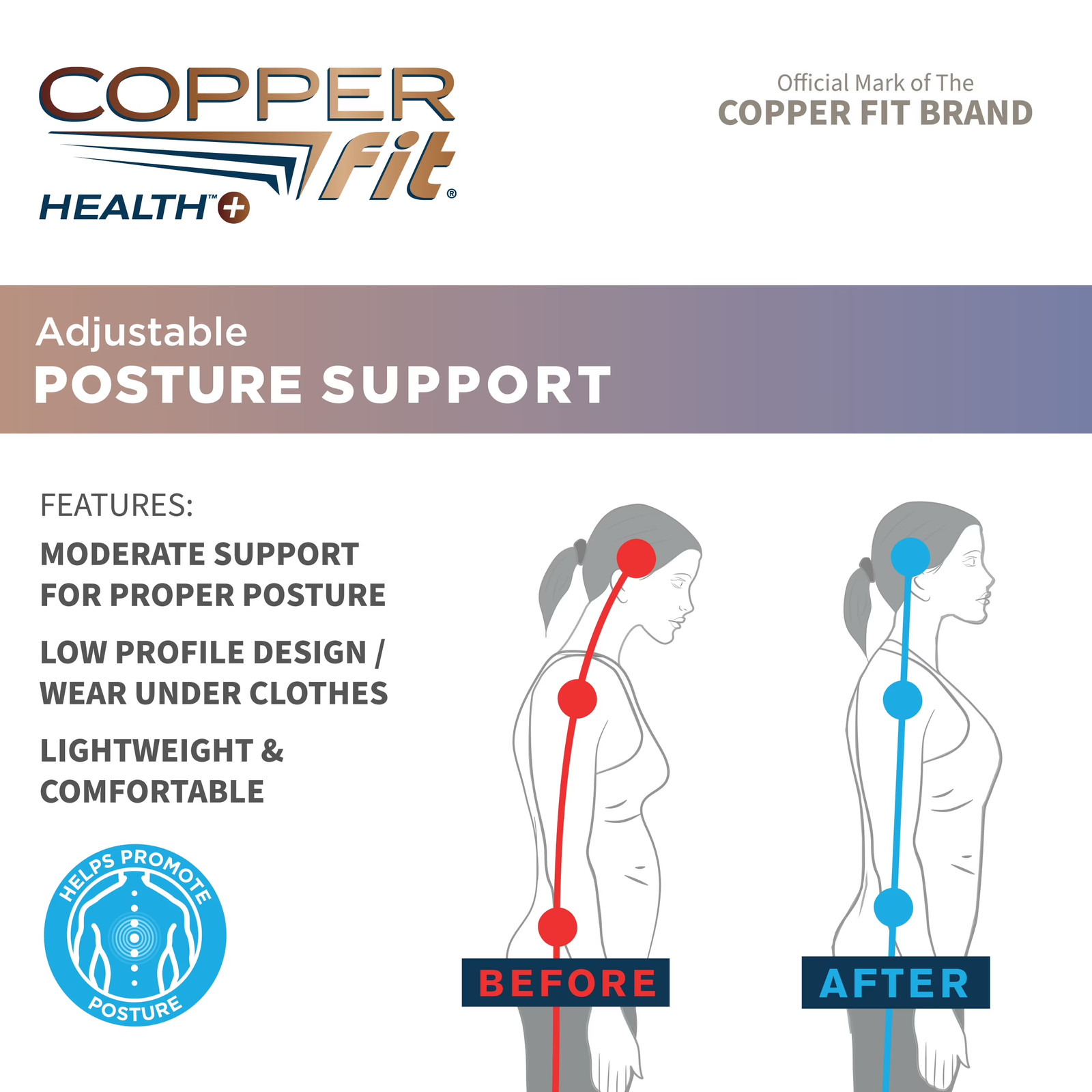 ® Health plus Posture Corrector Brace, Reduce Neck, Back and Shoulder Pain,