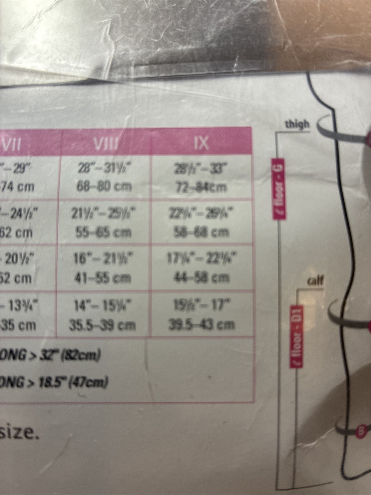 Circus Profile Leg Elastic Compression System Size 1X:see Chart