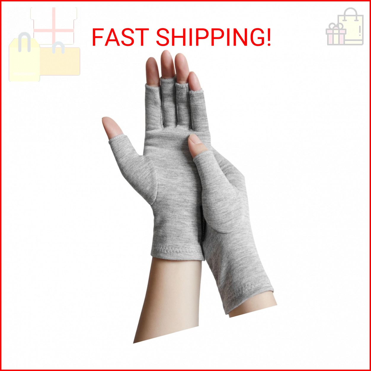 ANSMIO Rayon Derived from Bamboo Compression Gloves – Fingerless Arthritis & Car