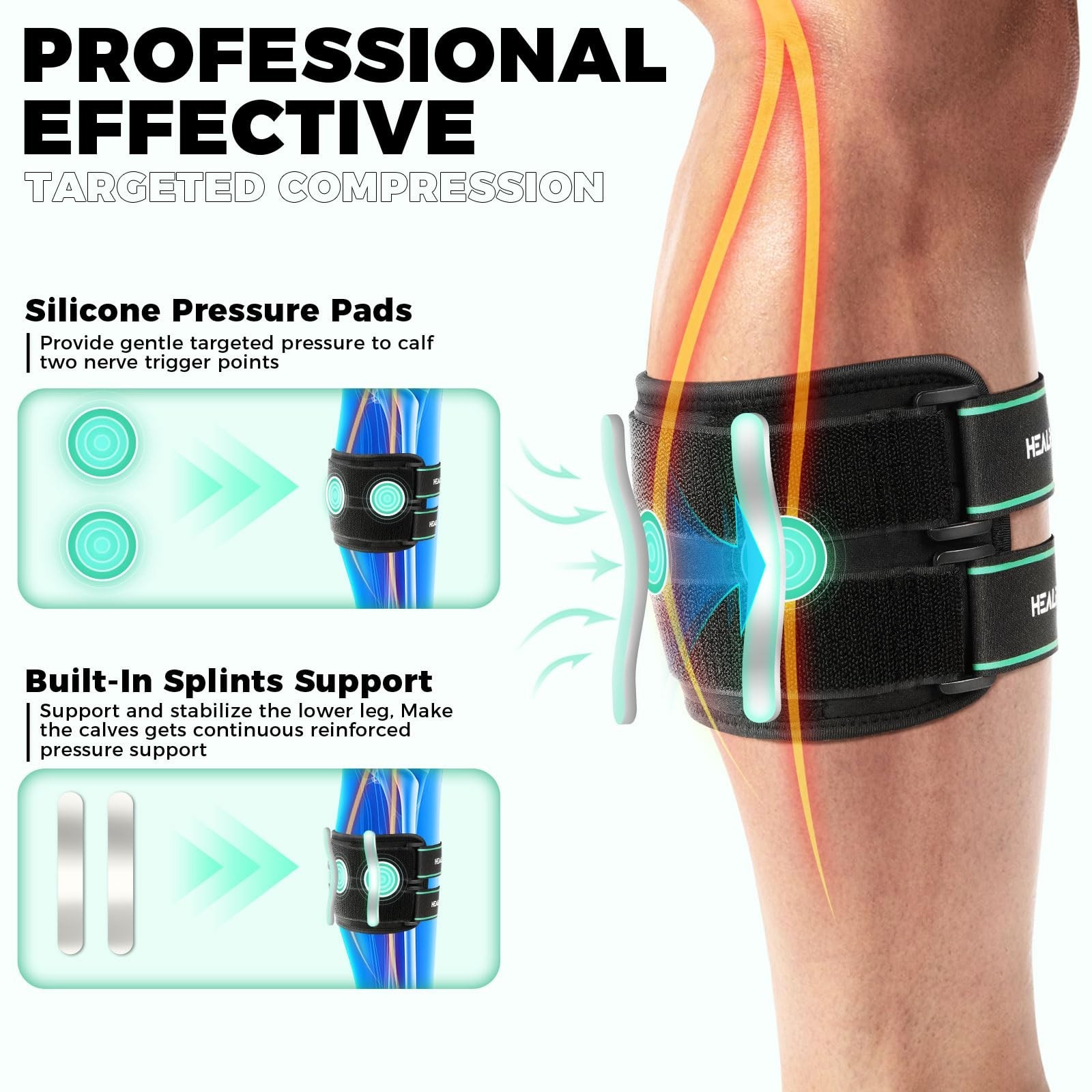 Sciatica Pain Relief Knee Brace with Compression Pads for Lower Back & Hip Suppo