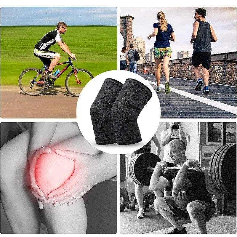 Knee Compression Sleeve Brace Support Sports Gym Workout Joint Stabilizer