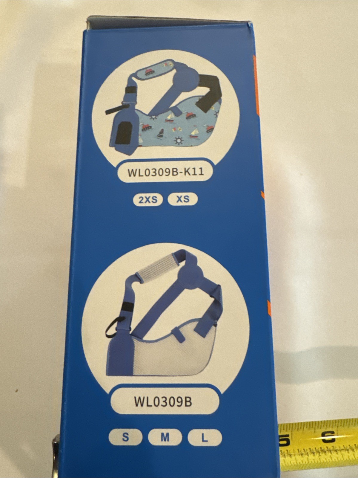 Willcom arm sling WLO 309B mesh version white blue LARGE RIGHT ARM UNISEX