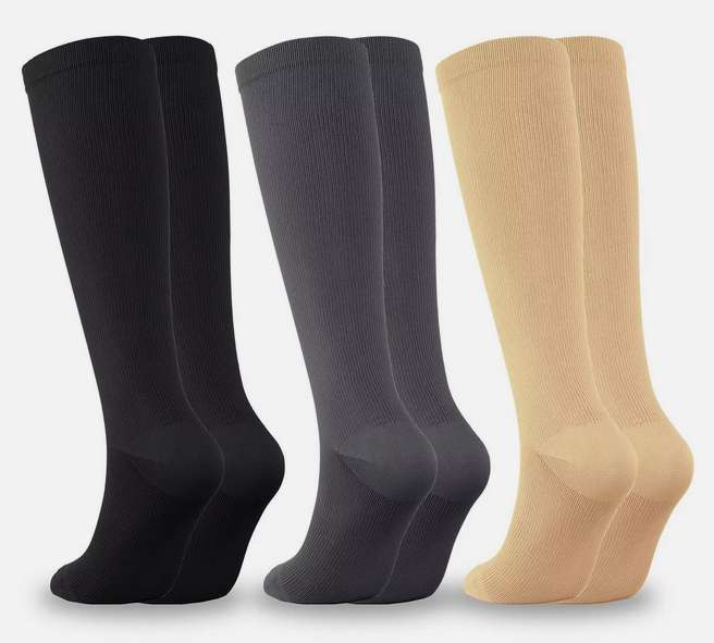 1/2 Pairs Medical Compression Socks Plus Women Men Wide Calf Stockings 20-30mmHg