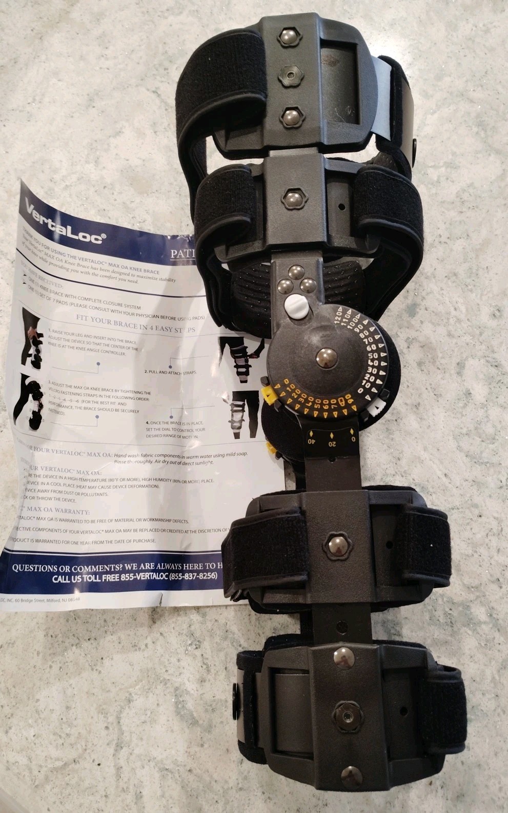 Vertaloc Max OA Knee Brace Support Immobilization Small Right Brace
