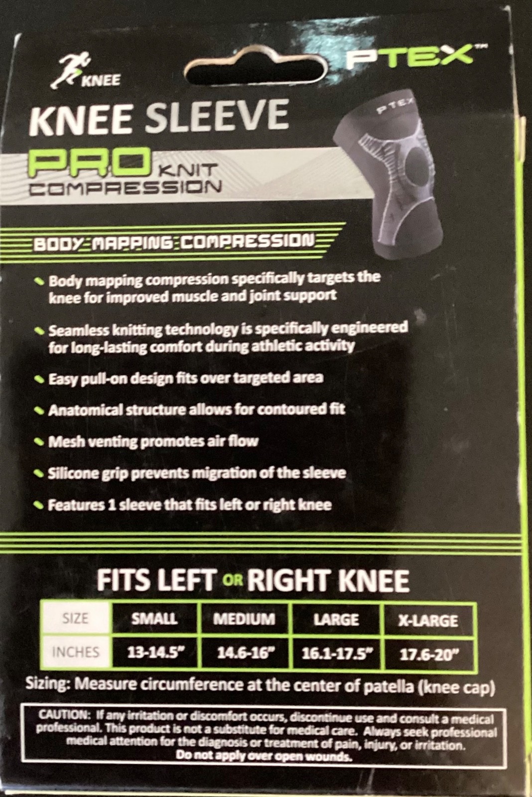 PTEX Pro Knee Sleeve Compression Unisex XL PTX K150
