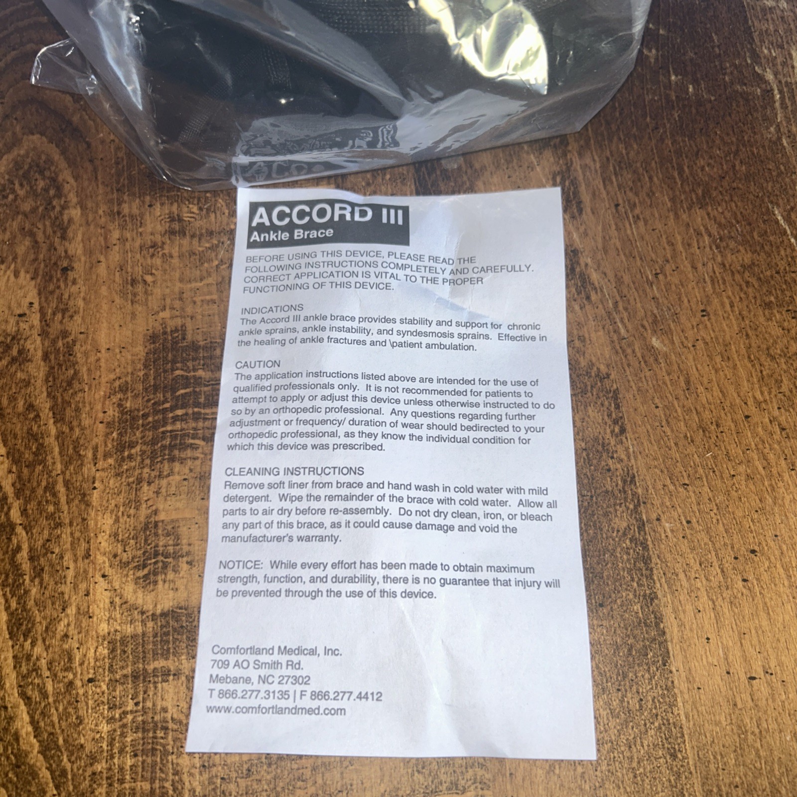 Comfortland Accord 3 III Ankle Brace Size Medium Left New In Box NIB L1971