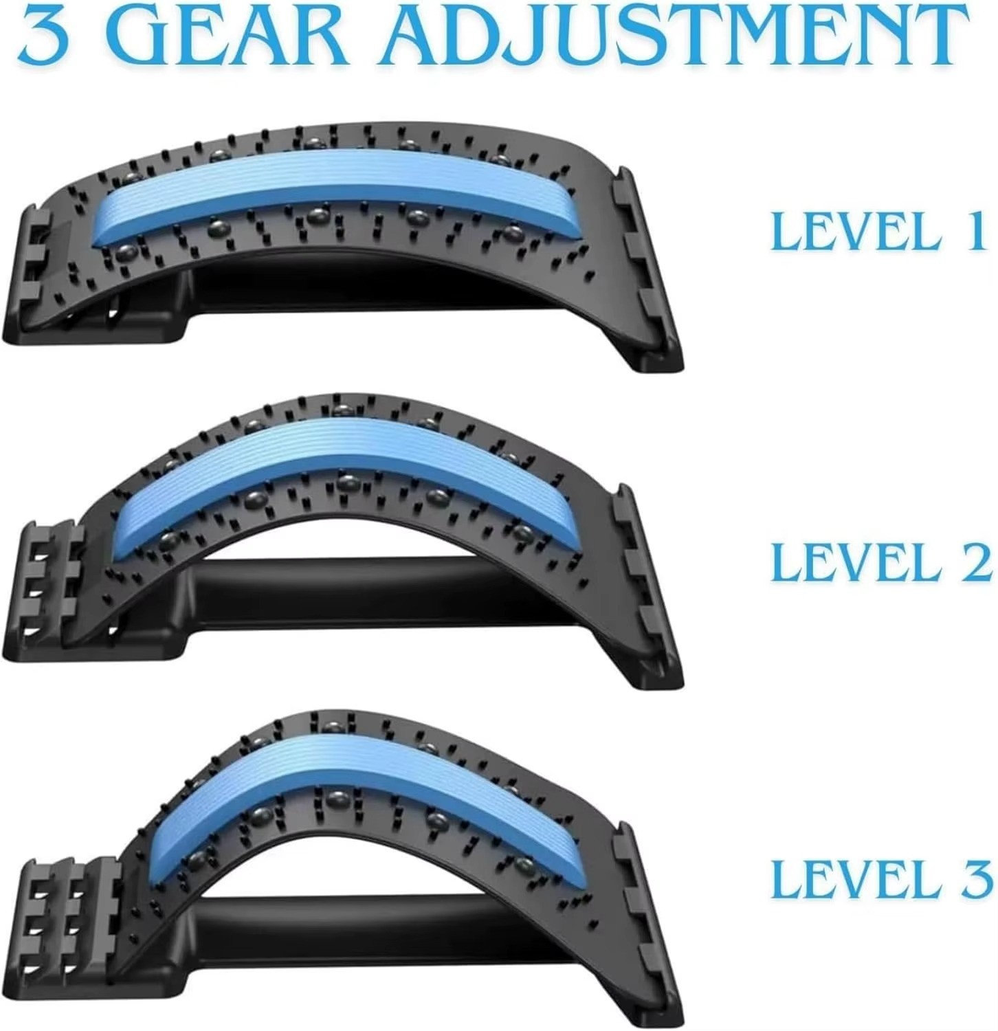 Back Stretcher Spine Board Pain Relief Lumbar Support Corrector Adjustable Ortho