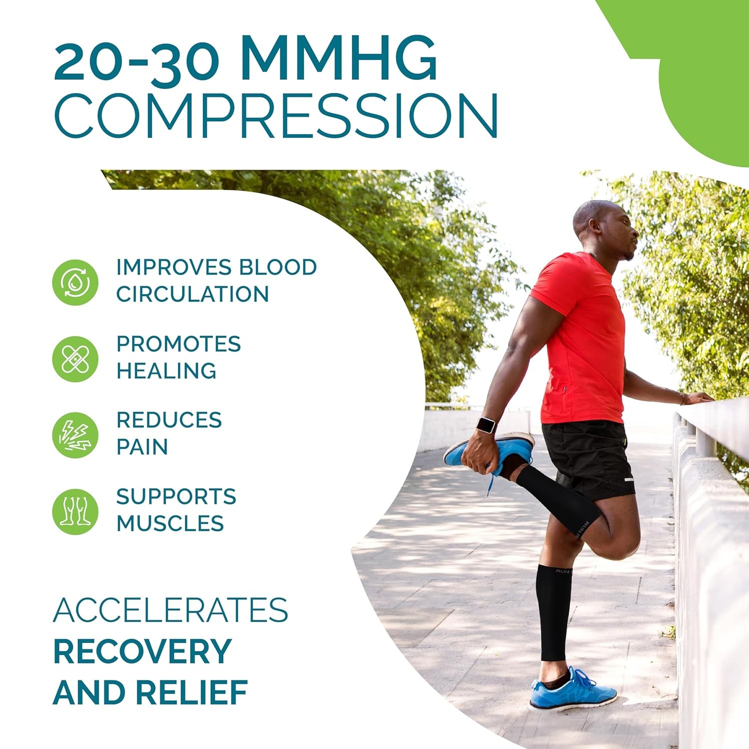 Calf Compression Sleeves for Men & Women Leg Compression Sleeve Footless