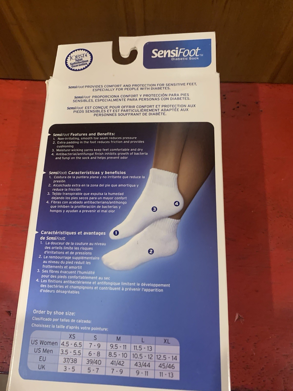 SENSIFOOT DIABETIC SOCK White size SMALL crew 7 9 Woman Men 6 8 Jobst 110836 NEW