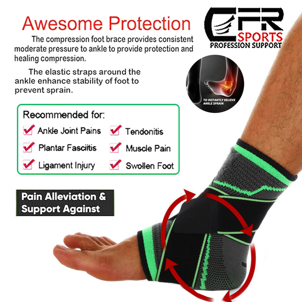Ankle Support Compression Strap Foot Achilles Tendon Brace Sprain Sports Running