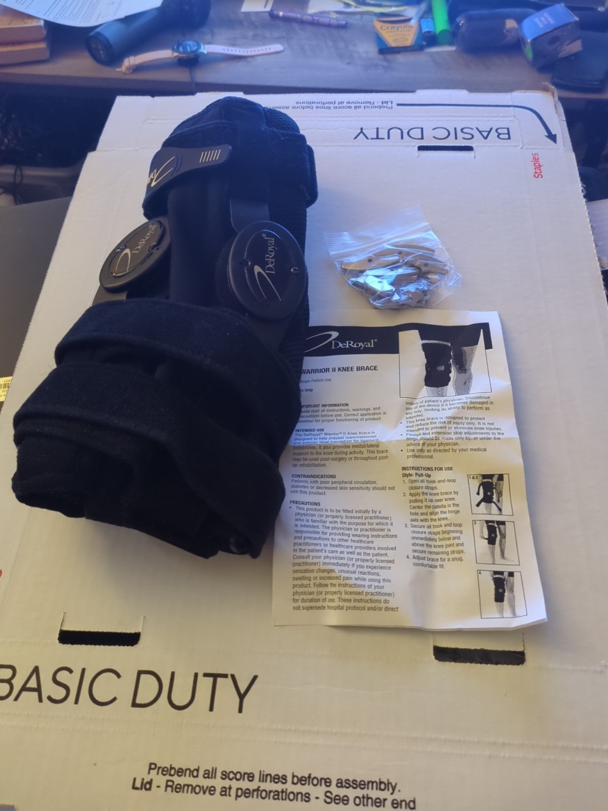 Warrior II Knee Brace, Short, Wrap Around XL 11-442a-05