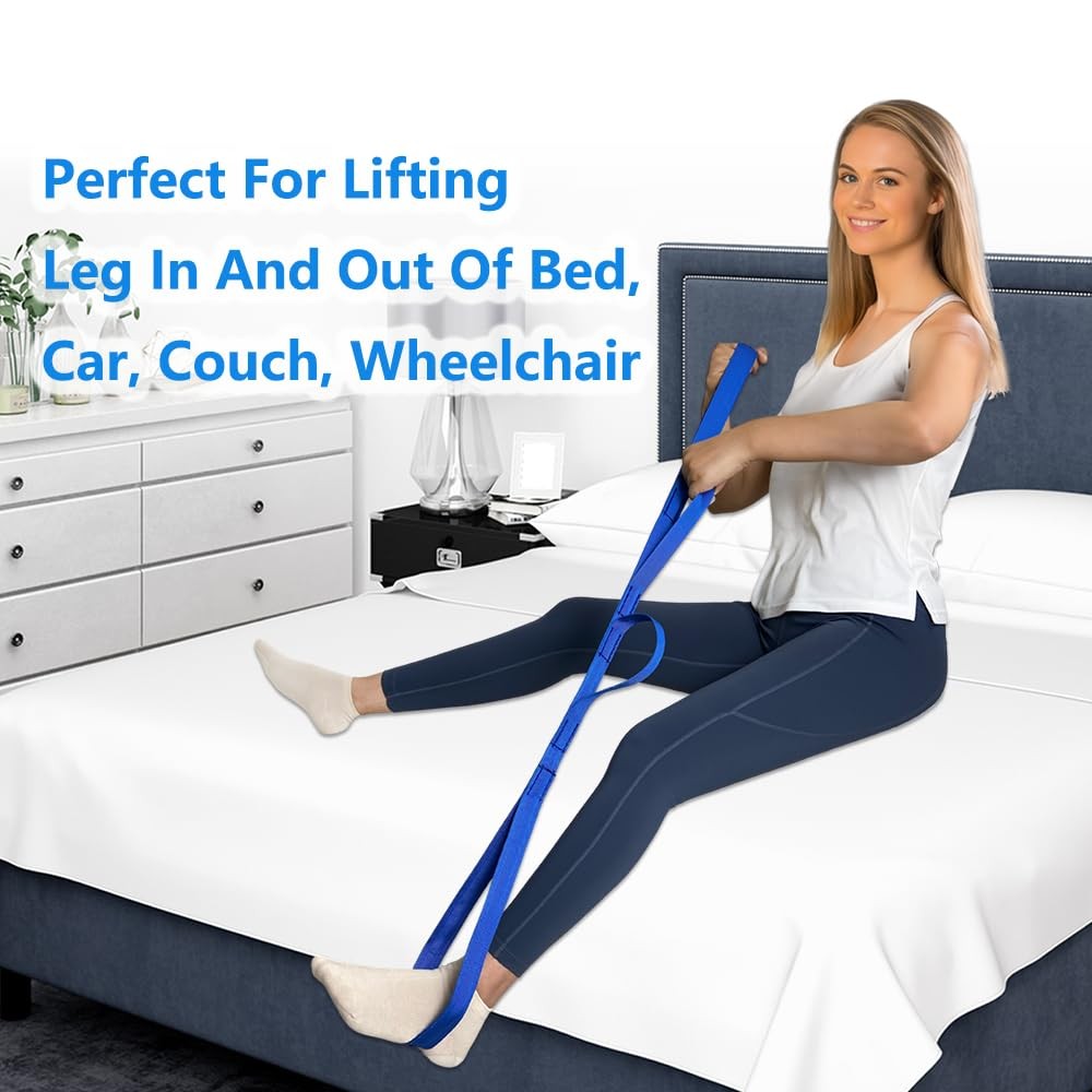Inch Rigid Leg Lifter Strap with Multi Loops for Post Surgery Assistance