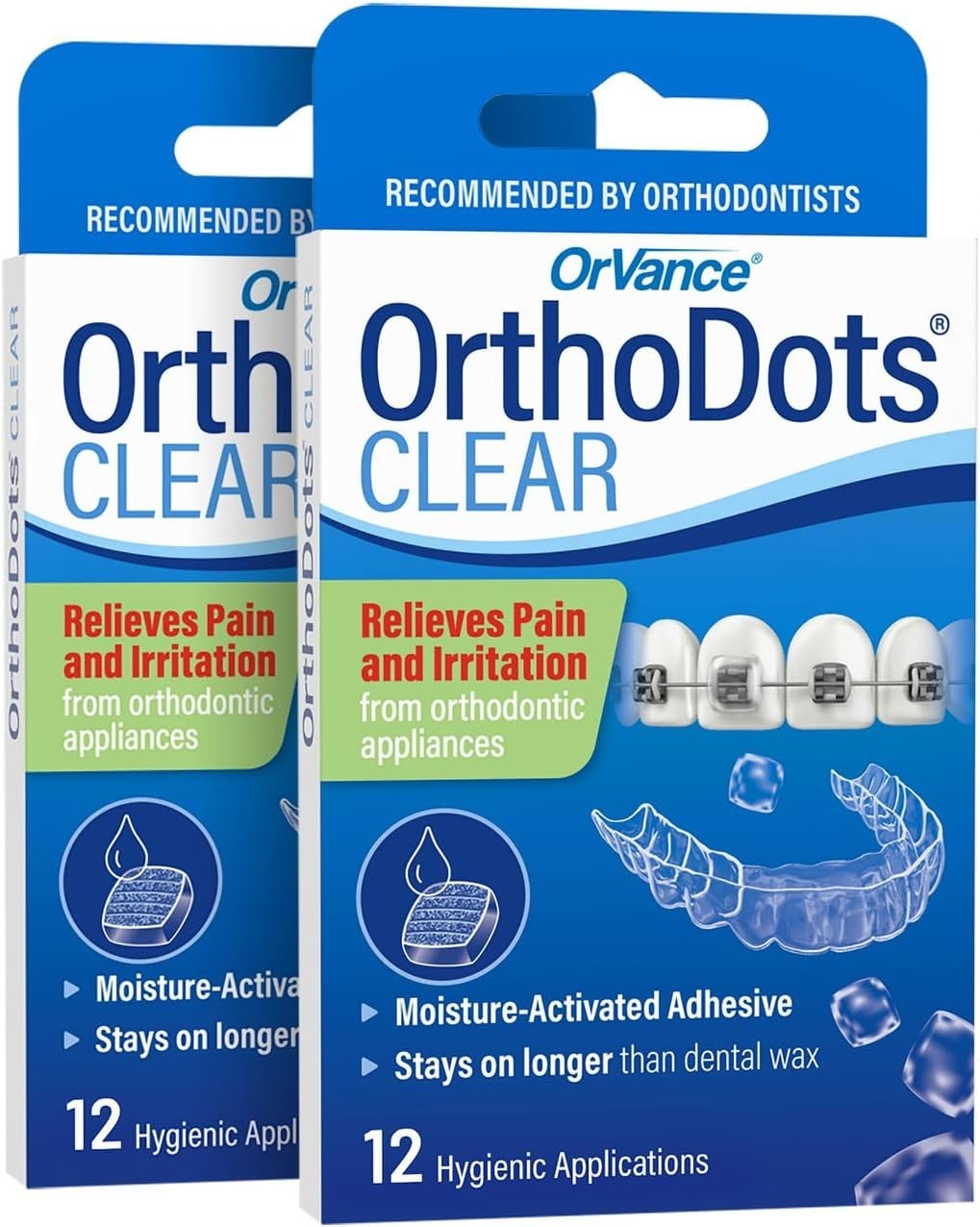 Orthodots Clear Moisture Activated Braces Wax Alternative 24 Hour Pain Relief