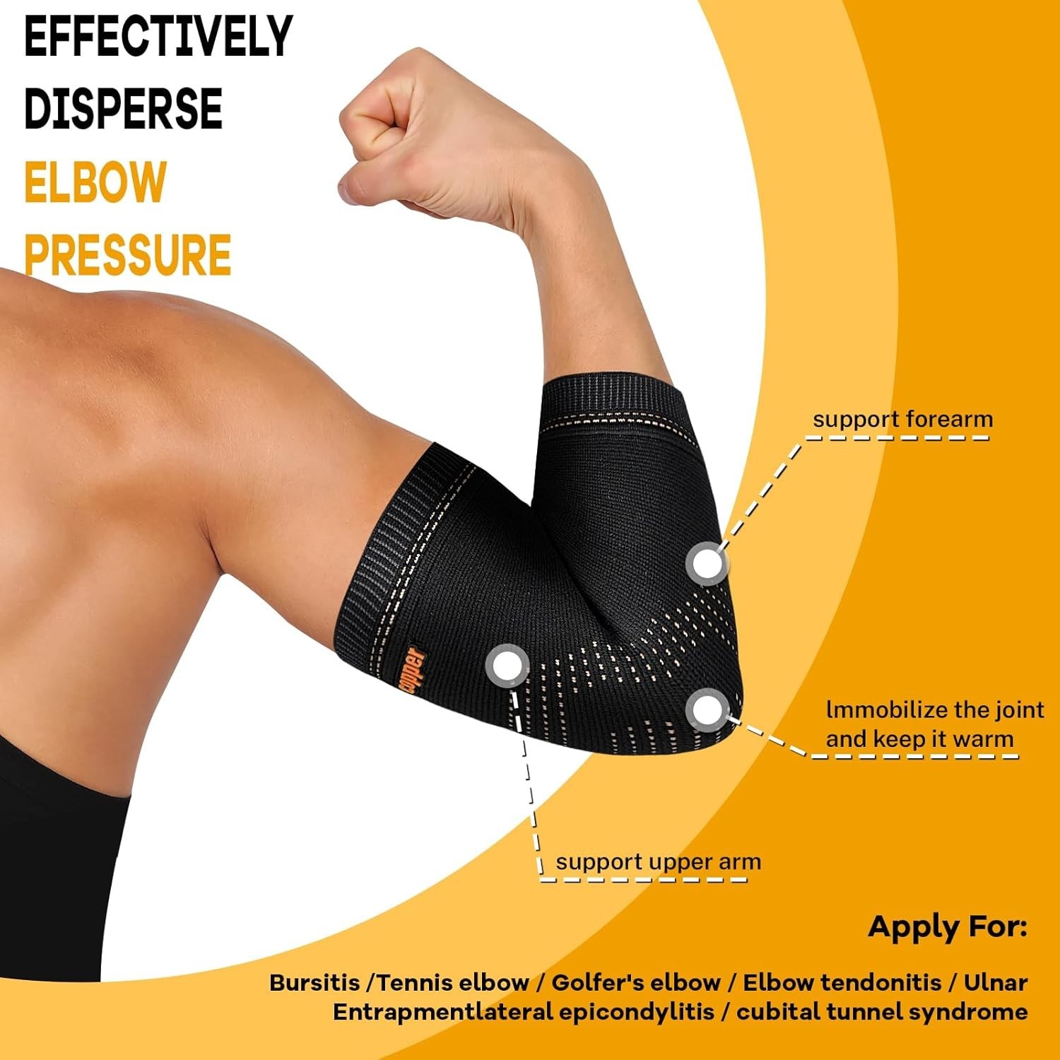 Adjustable Elbow Brace for Golfers & Weightlifting