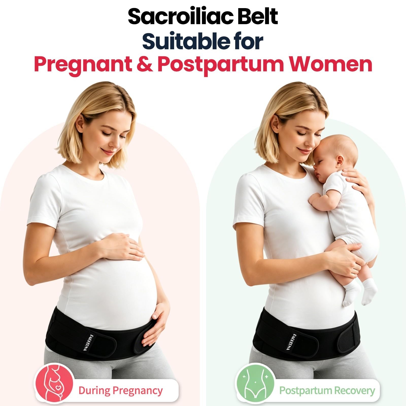 Adjustable Sacroiliac SI Joint Hip Belt for Pain Relief | Lower Back Support Bra