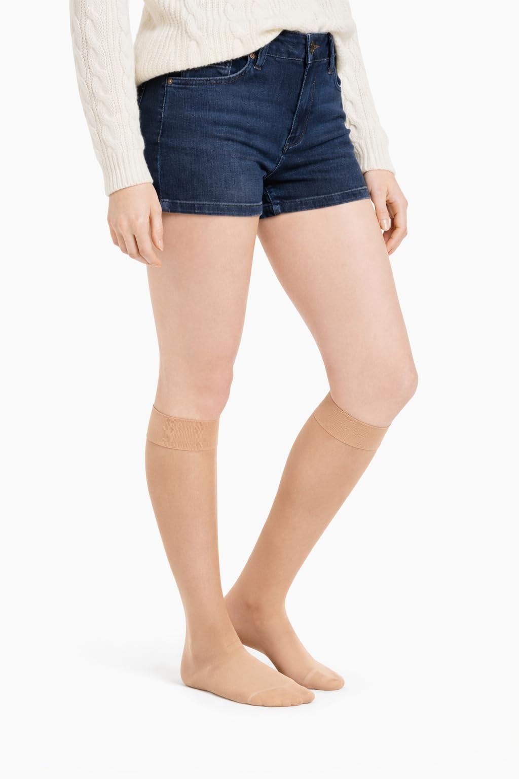 Compression Stockings for Women Knee High 15-20 mmHg, Moderate Sheer Support …