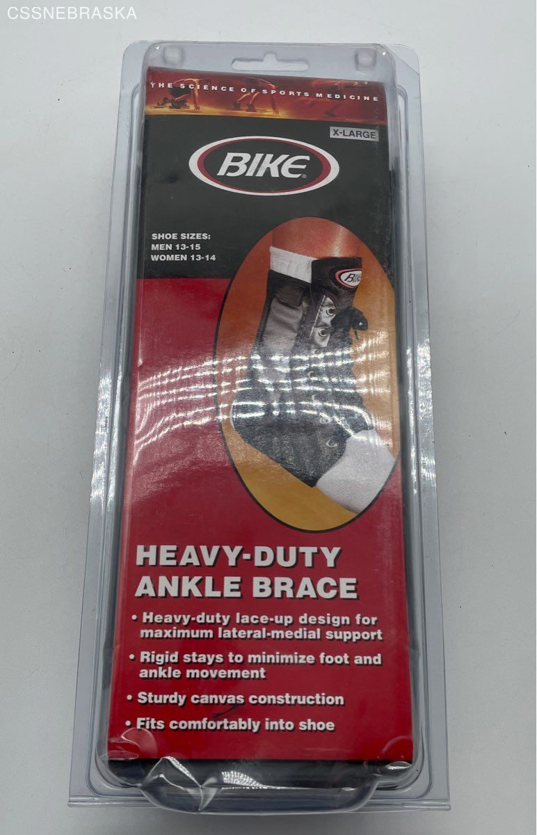 Bike Black Fabric Heavy Duty Quick Release Ankle Support XL
