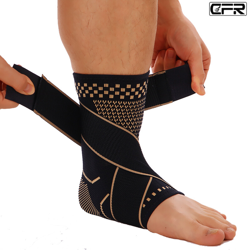 Copper Ankle Brace Support Compression Sleeve Foot Socks Fasciitis Pain Relief