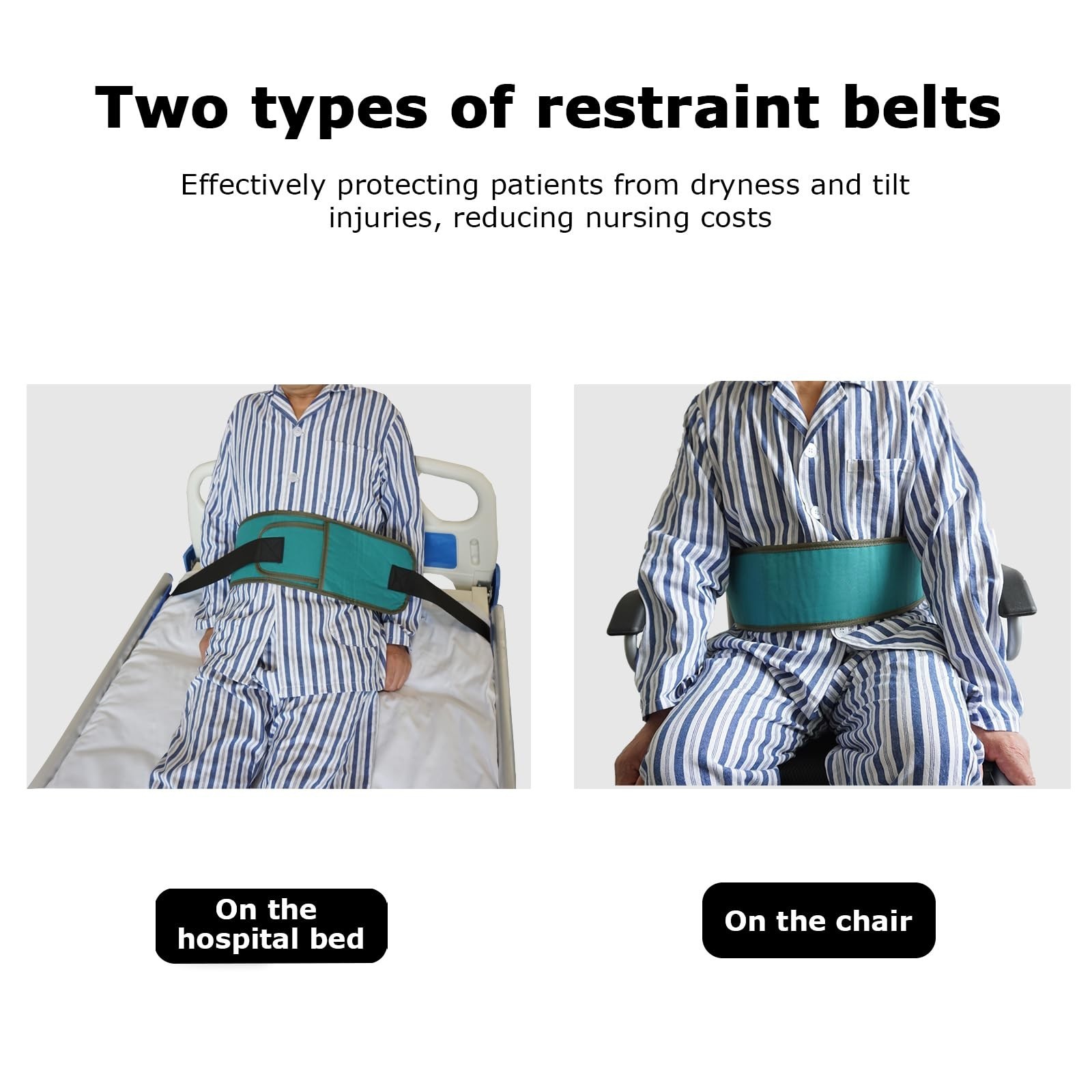 Adjustable Bed Restraint Strap for Elderly, Anti-Fall Safety Belt for Wheelchair