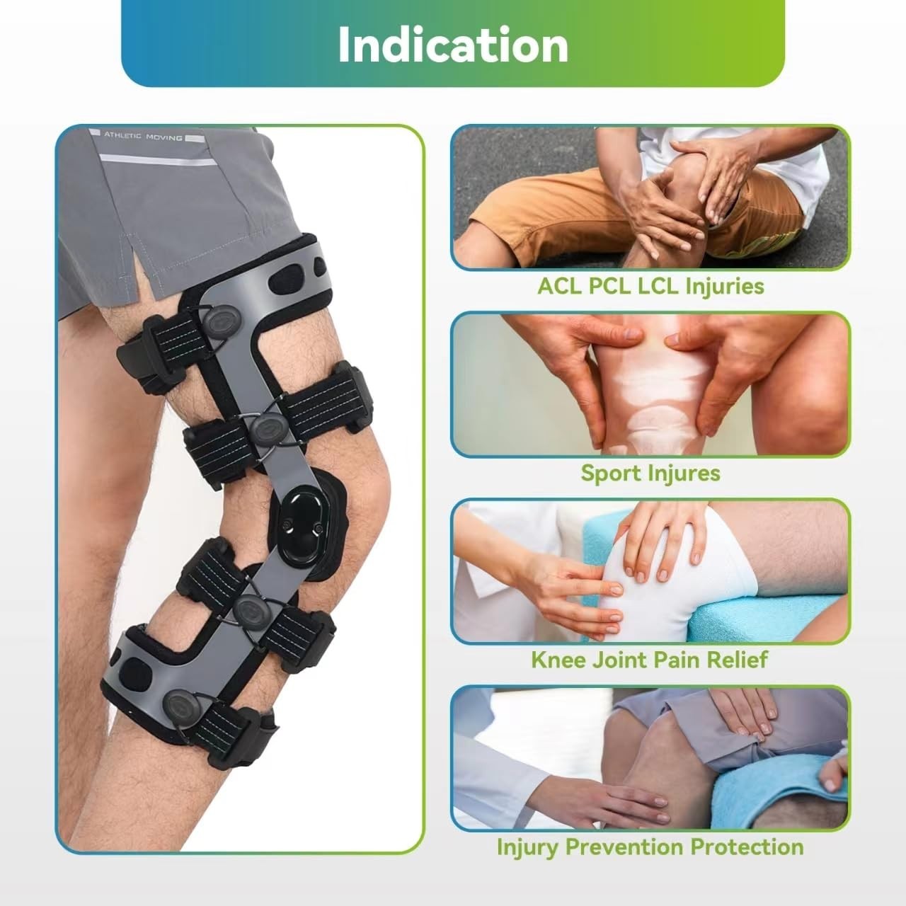 Adjustable ACL Knee Brace Large Right