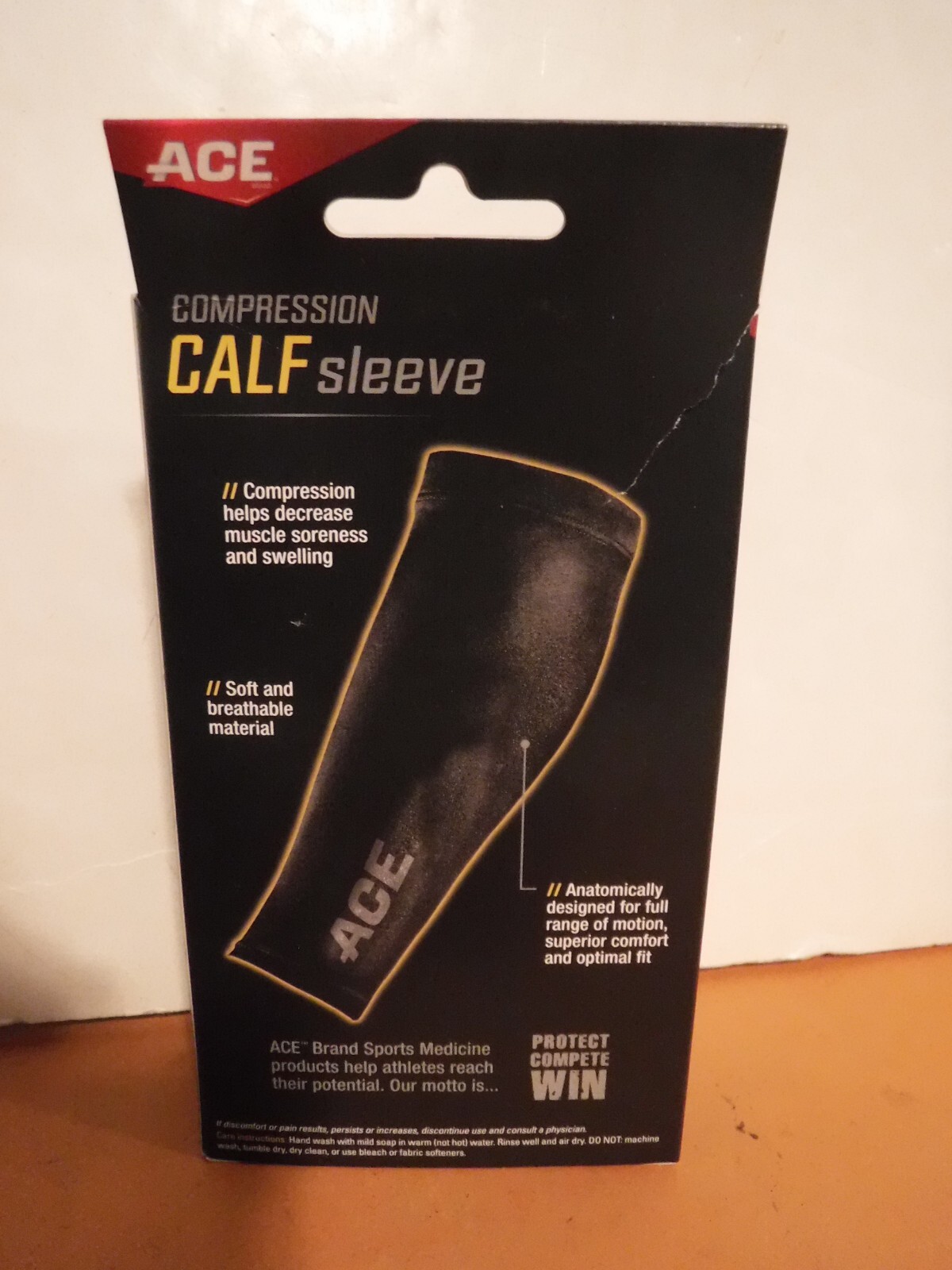 Ace Calf Compression Sleeve L/XL For Football, Basketball, Volleyball All Sports