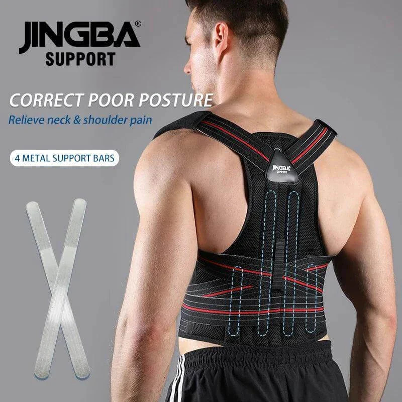 Premium 4 Metal Bar Back Brace Posture Corrector
