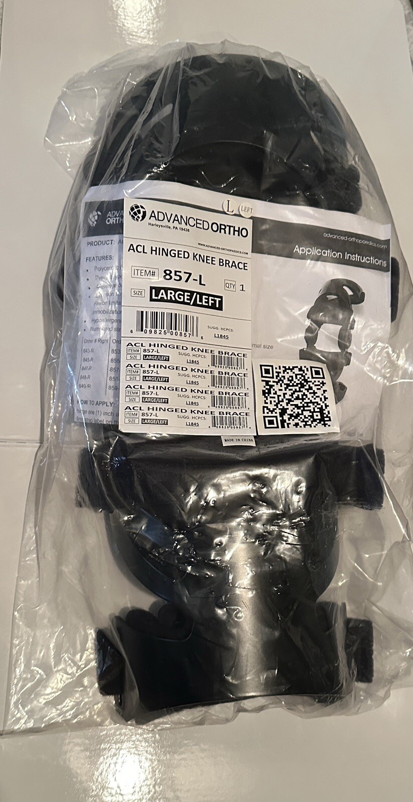 Advanced Ortho Hinged ROM Sports Knee Brace for ACL Large/Left – 857-L