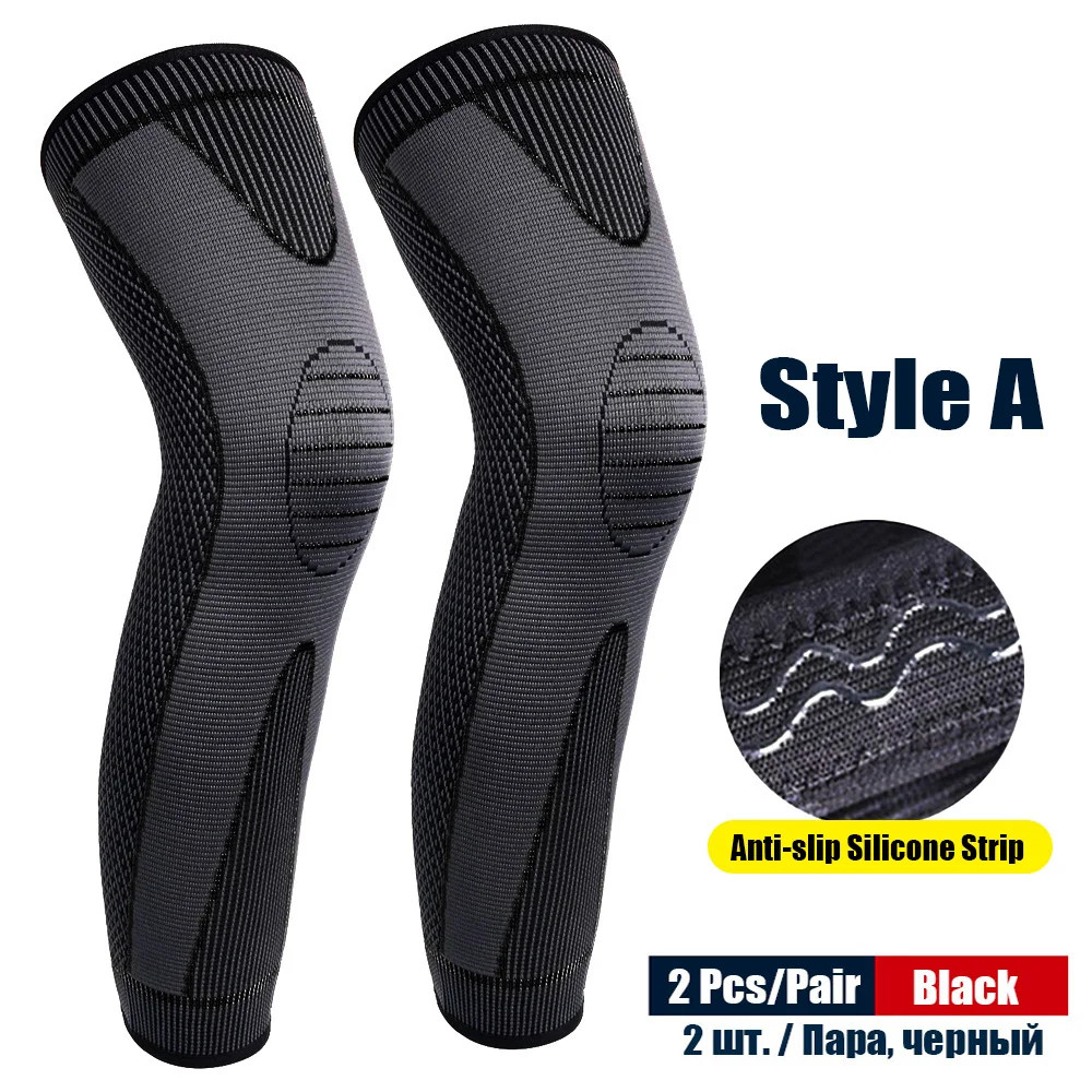 1Pair Sport Knee Support Brace Compression Long Full Legs Sleeve Arthritis Runni