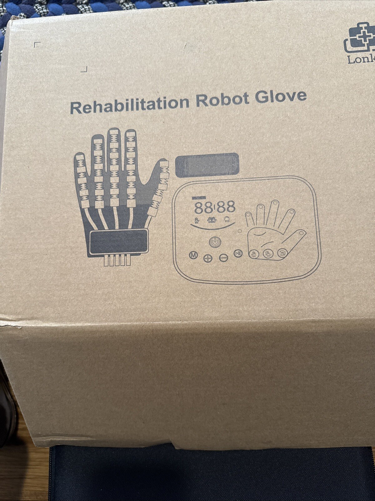 Rehabilitation Robot Gloves Advanced Hand Therapy Stroke Recovery, Left, Large