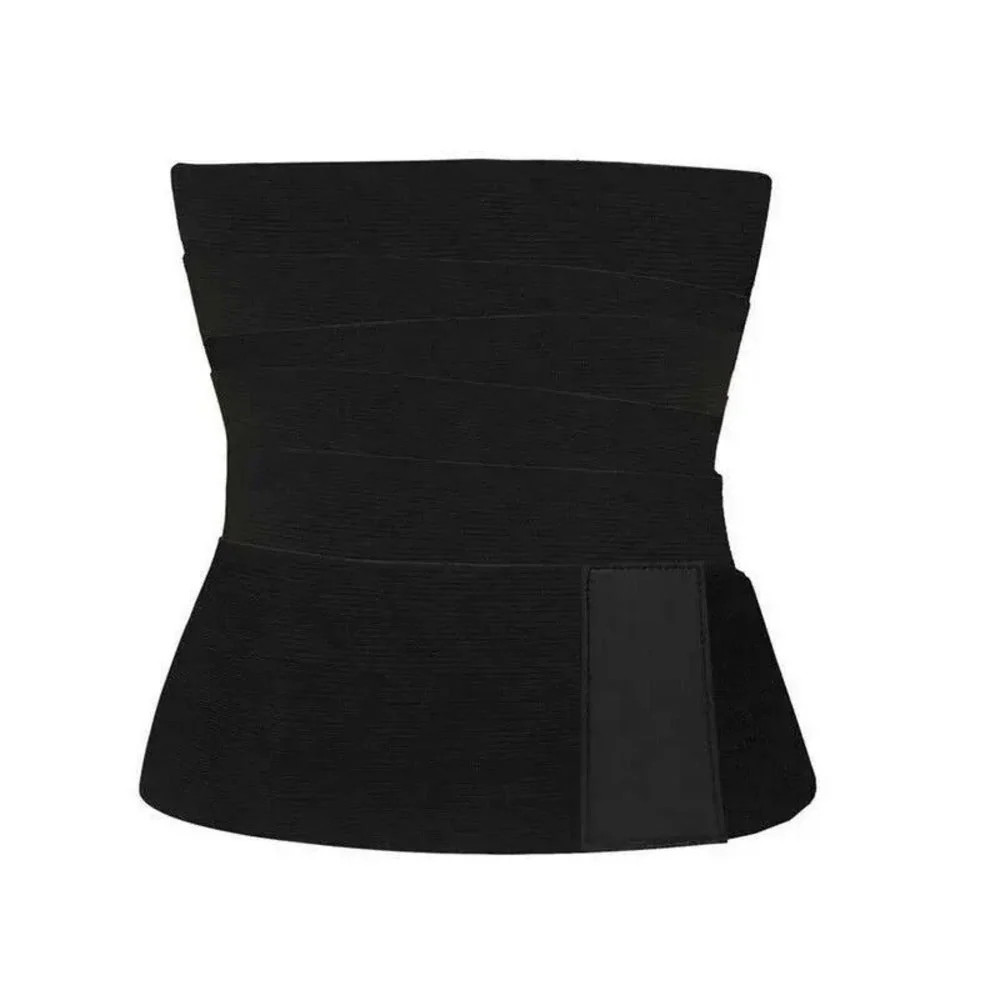 Wrapped Elastic Detachable Body Slimming Tummy Control Belt, 1PCS for (Black)
