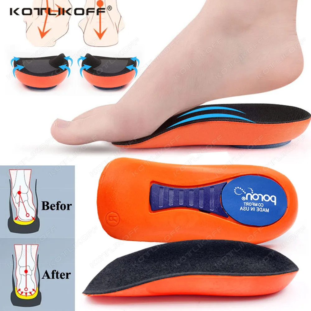 Orthopedic Half Insoles For Plantar Fasciitis Pain Relief Heel Pad Sports Runnin