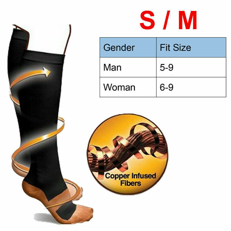 3 Pack Bamboo Compression Socks (20-30 mmHg) Moisture Wicking Support Stocking