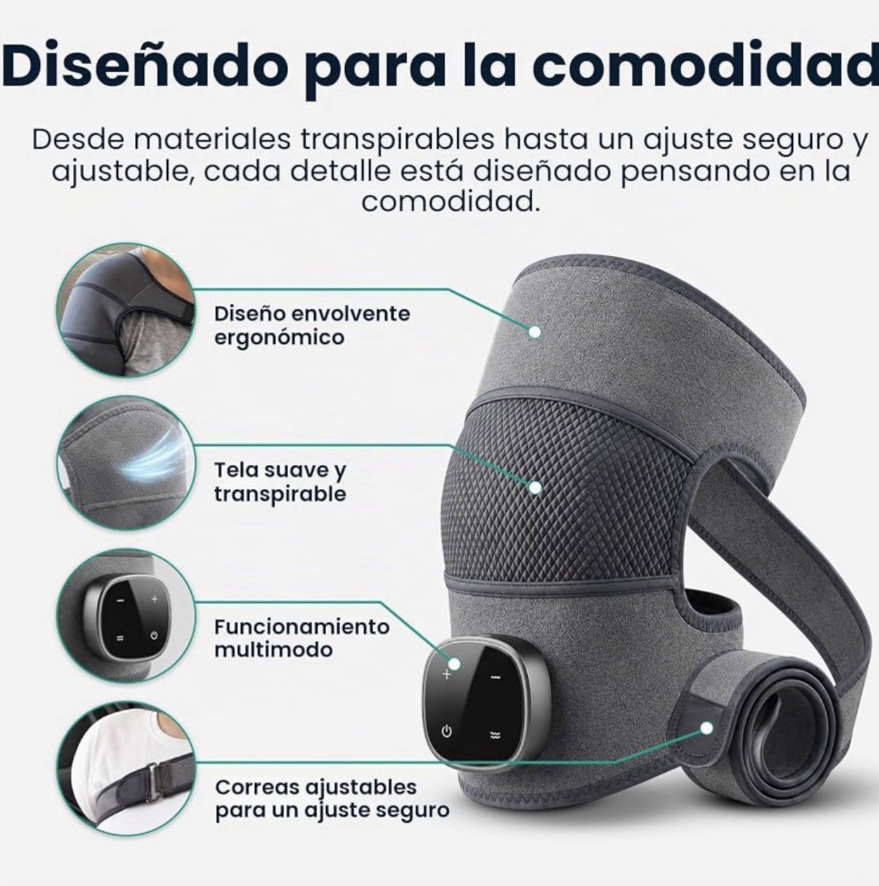 Cordless Rechargeable Vibration Wrap Wearable Shoulder Massager for Relaxation